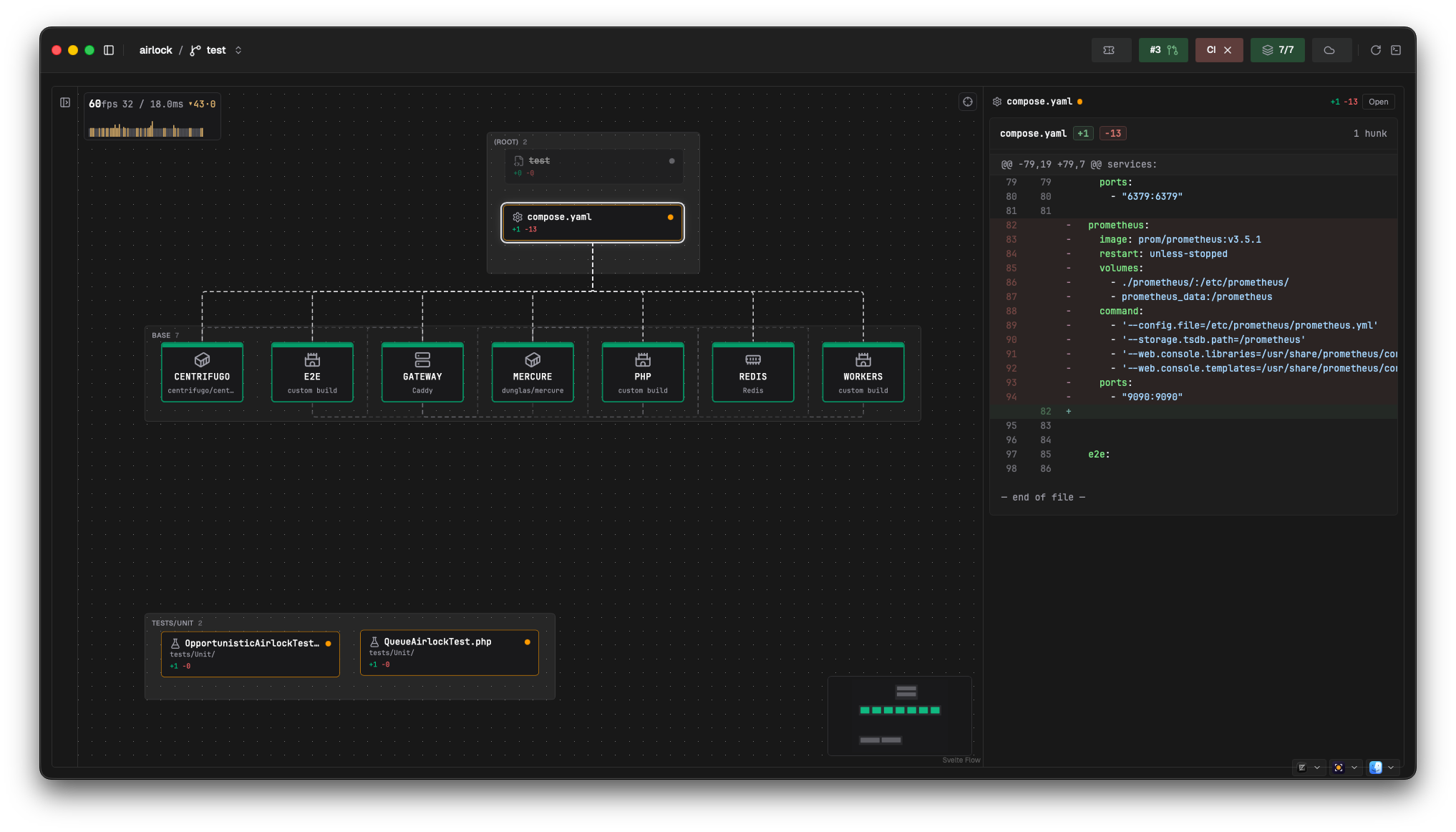 Compose services as buildings on the map